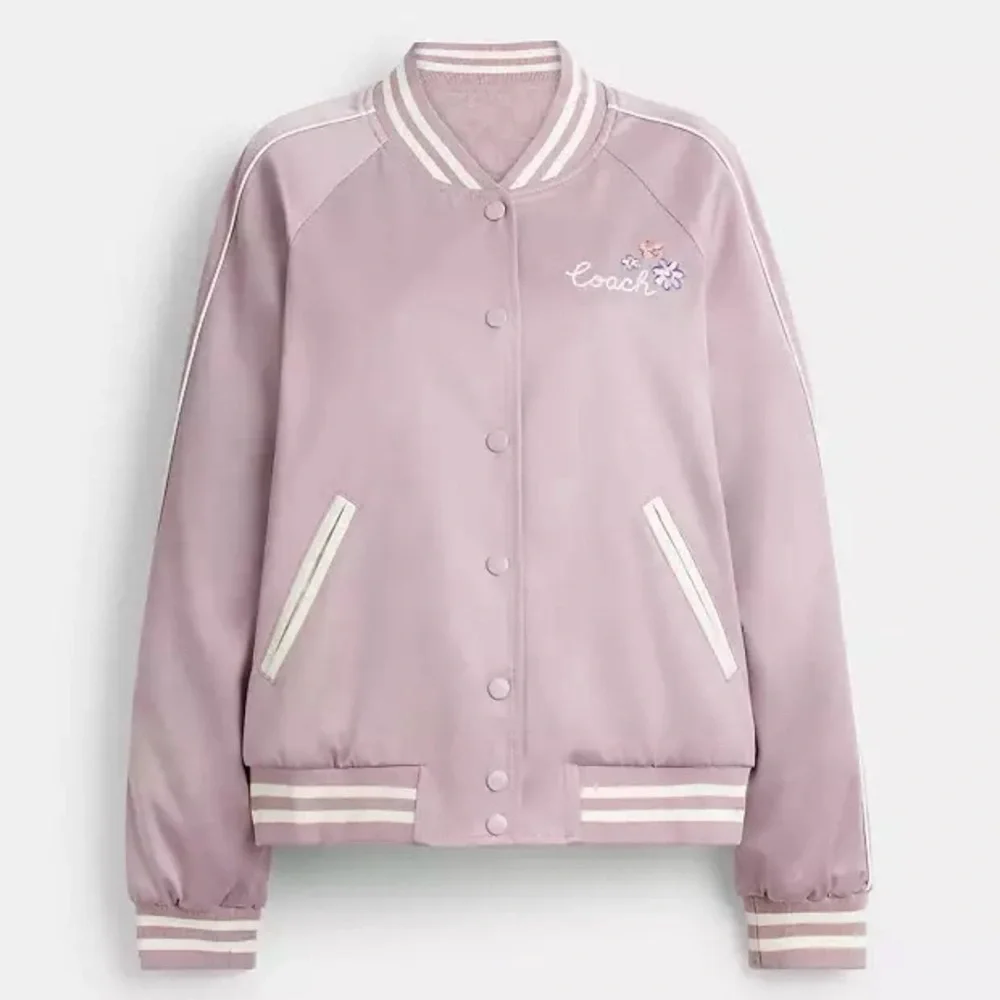 Coach Women's Light Purple Varsity Jacket Reversible